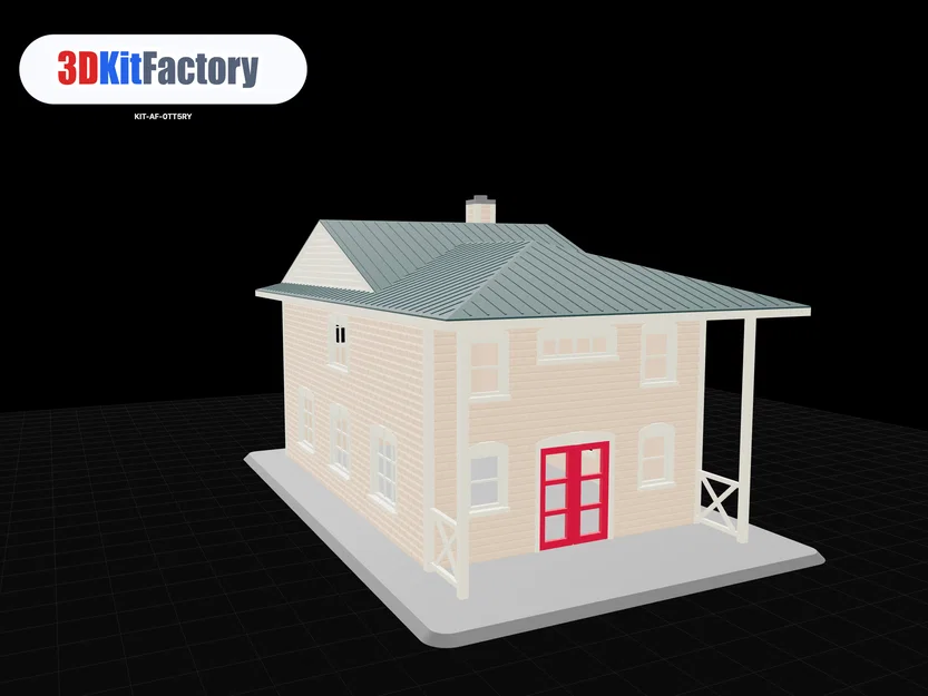 Nhà 2 tầng tỉ lệ HO – Mô hình in 3D bởi 3D Kit Factory - Image 1