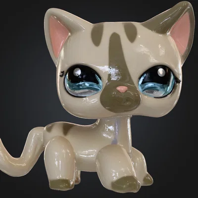Mô hình mèo Littlest Pet Shop Shorthair (File in 3D)