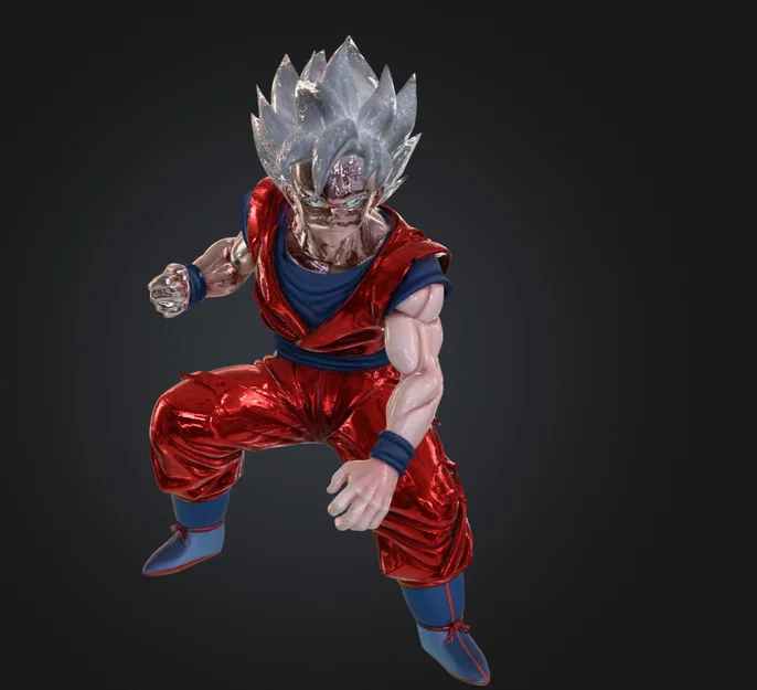 Mô hình 3D Goku Super Saiyan Blue chiến đấu cực chất - Image 1