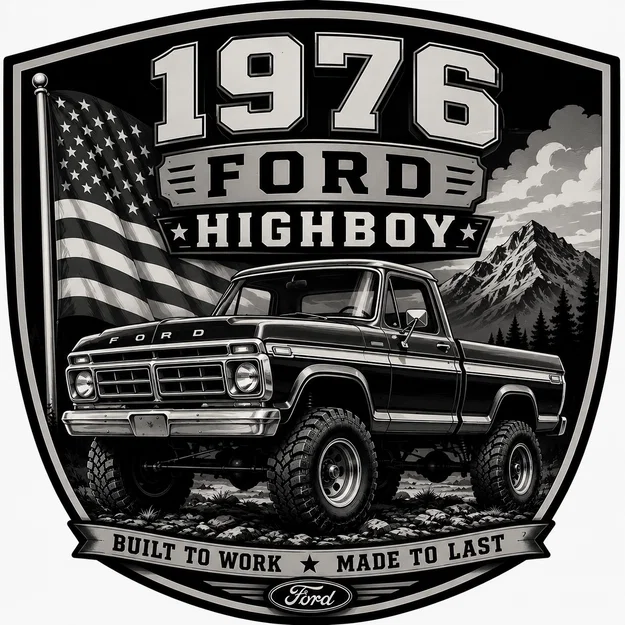 Nắp đậy đầu kéo 1976 Ford Highboy - Image 1