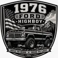 Nắp đậy đầu kéo 1976 Ford Highboy - Thumbnail 1