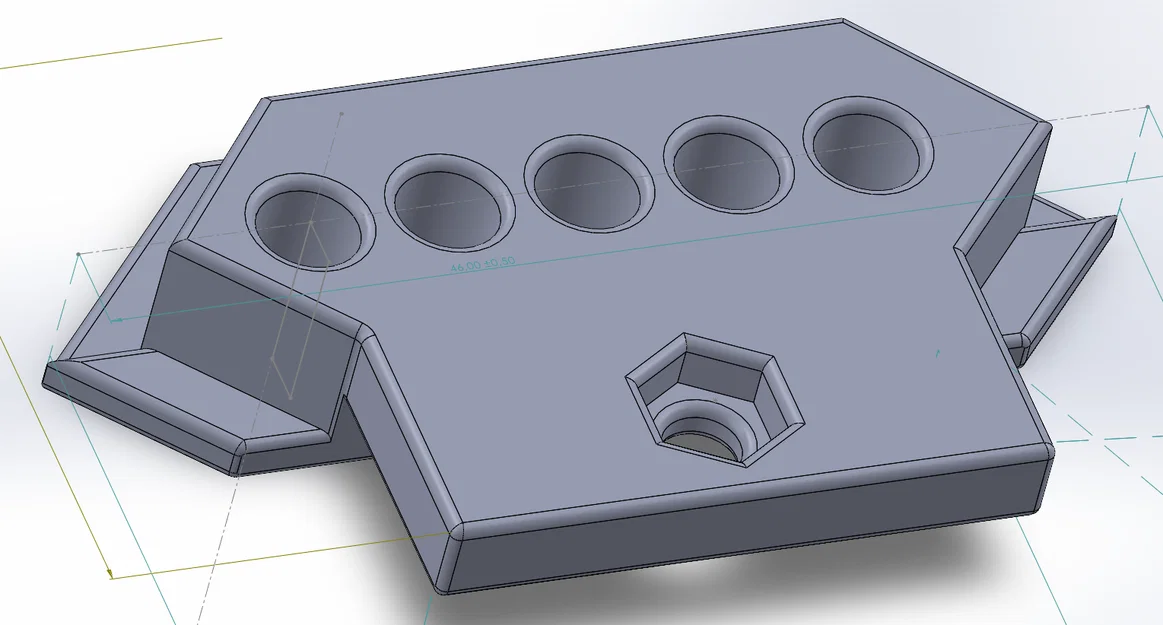 Nắp cố định Original Prusa Enclosure - Bộ 5 lỗ dẫn PTFE cho MMU3 - Image 1