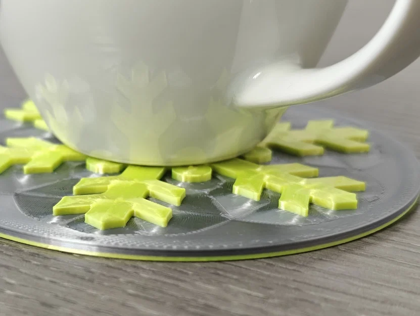 Đế lót ly họa tiết bông tuyết - Snowflake Coaster 2 - Image 1