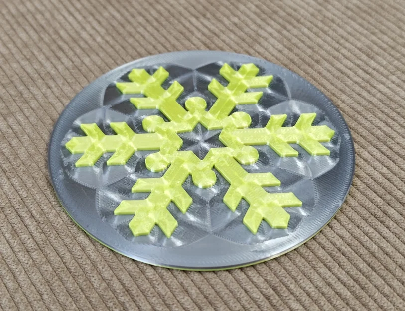 Đế lót ly họa tiết bông tuyết - Snowflake Coaster 2 - Image 2