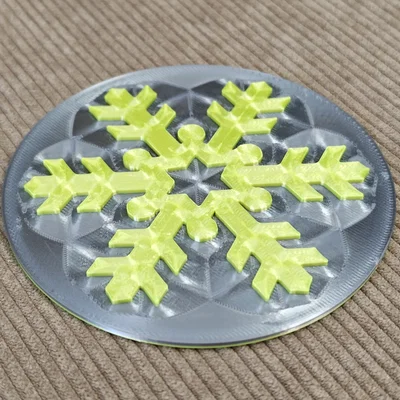 Đế lót ly họa tiết bông tuyết - Snowflake Coaster 2