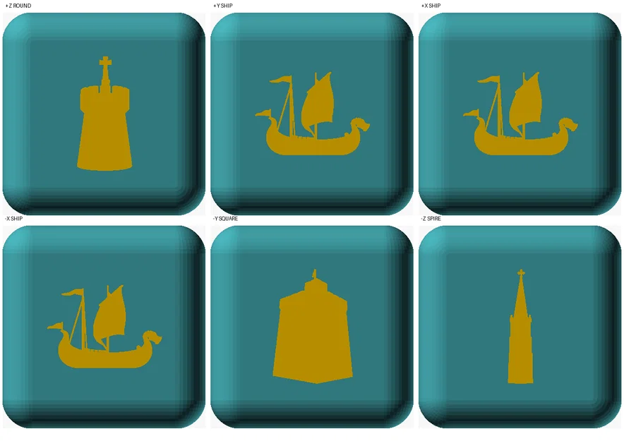 Catan Cities & Knights — Xúc xắc sự kiện (Event Die) thay thế (Khắc sâu) - Image 3