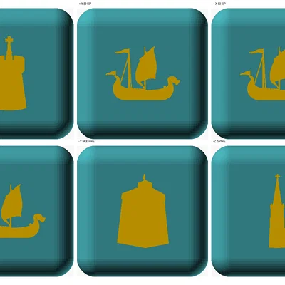 Catan Cities & Knights — Xúc xắc sự kiện (Event Die) thay thế (Khắc sâu)