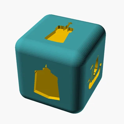 Catan Cities & Knights — Xúc xắc sự kiện (Event Die) thay thế (Khắc sâu)