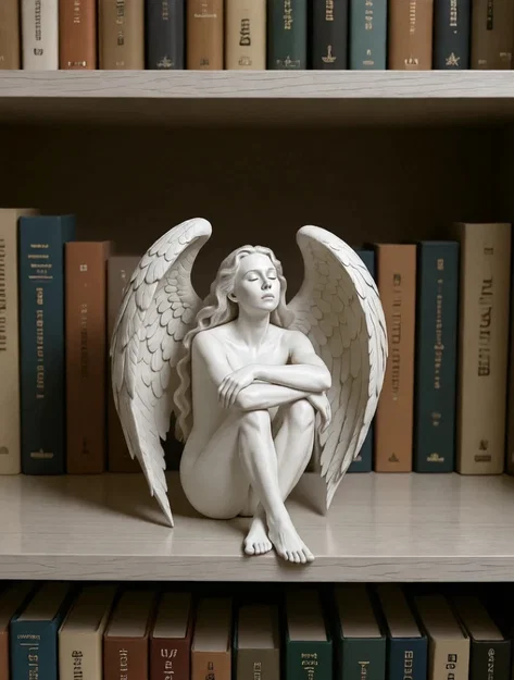 Mô hình 3D Dreaming Angel - Tượng thiên thần trang trí tinh tế - Image 1
