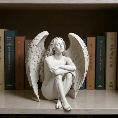 Mô hình 3D Dreaming Angel - Tượng thiên thần trang trí tinh tế