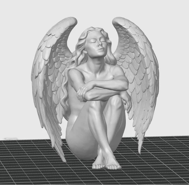 Mô hình 3D Dreaming Angel - Tượng thiên thần trang trí tinh tế - Image 2