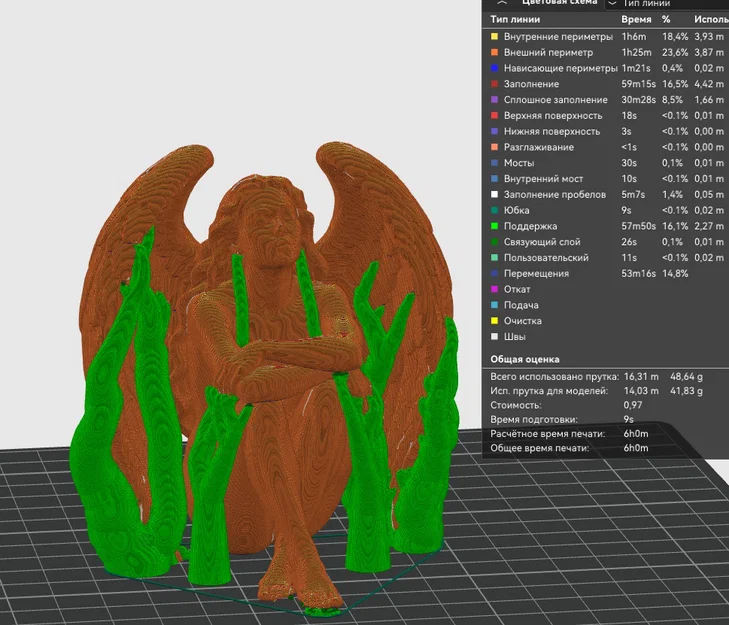 Mô hình 3D Dreaming Angel - Tượng thiên thần trang trí tinh tế - Image 3