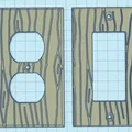 Nắp che công tắc đèn và ổ cắm điện vân gỗ - Thumbnail 2