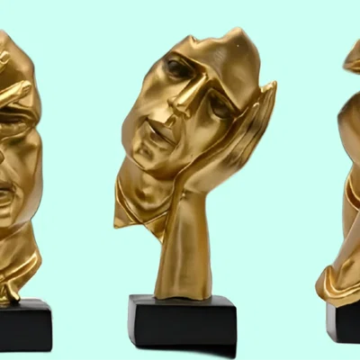 Bộ tượng 3D nghệ thuật: Không nghe, không thấy, không nói - Tượng trang trí