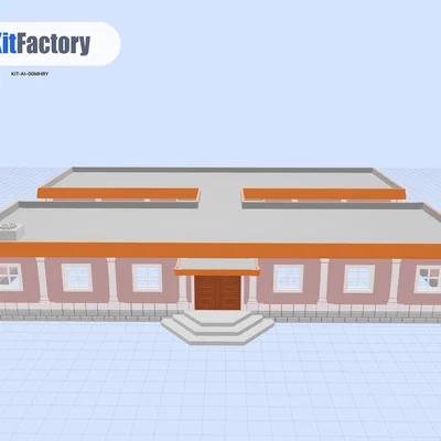 Mô hình tòa nhà công vụ hoặc chung cư 1 tầng quy mô HO - In 3D bởi 3D Kit Factory