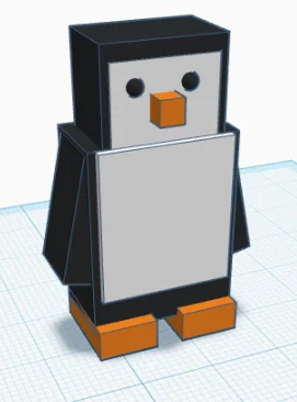 Mô hình chú chim cánh cụt 3D từ game Roblox Knockout - Image 2