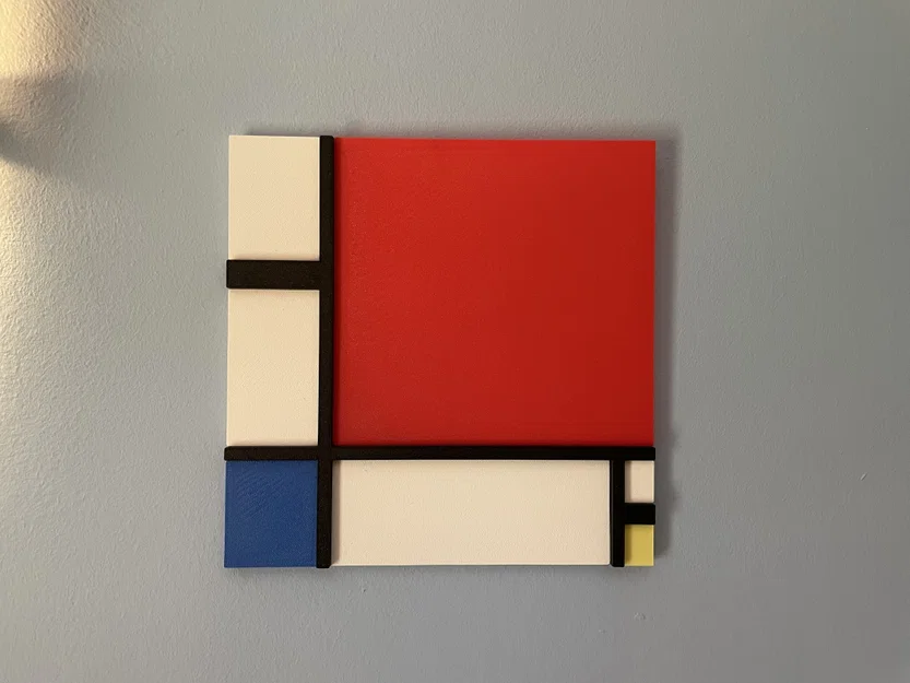 Piet Mondrian: Tác phẩm Composition with Red, Blue and Yellow (In 3D) - Image 1
