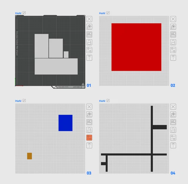 Piet Mondrian: Tác phẩm Composition with Red, Blue and Yellow (In 3D) - Image 3