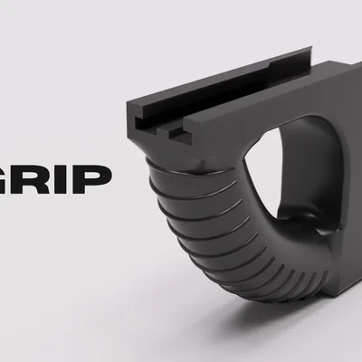 Tay cầm phụ Nerf Angled Foregrip — Tích hợp chắn ngón, gắn ray chuẩn | Không cần ốc vít