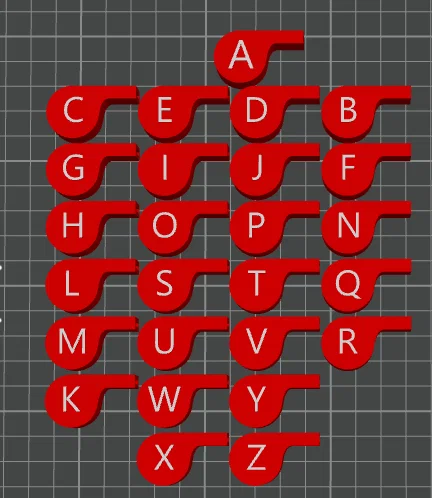 Còi thổi cá nhân in 3D (Letter Whistle) khắc chữ cái theo yêu cầu - Image 1