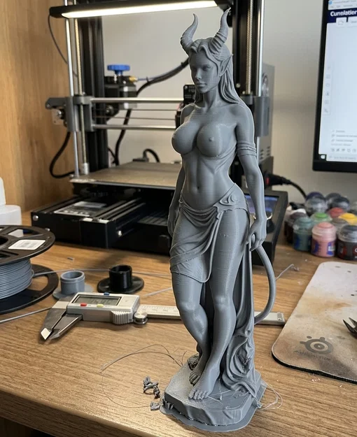 Mô hình 3D tượng nữ quỷ (Sexy Demon Statue) độc đáo cho người sưu tầm - Image 1