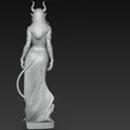 Mô hình 3D tượng nữ quỷ (Sexy Demon Statue) độc đáo cho người sưu tầm - Thumbnail 3