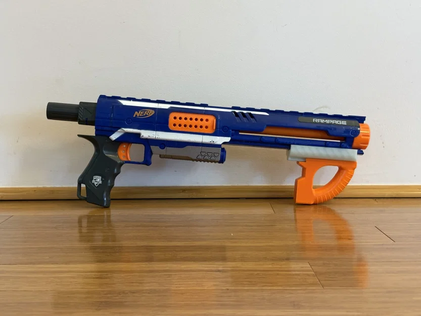 Tay Cầm Nạp Đạn Nerf Rampage Thay Thế — Nâng Cấp Thanh Ray, Không Cần Thêm Ốc - Image 4