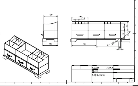 Khay tổ chức đồ dùng đa năng ORGANIZZATORE GT584 in 3D - Image 6