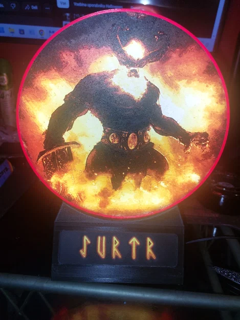 Mô hình lithophane màu Surtr - Image 1