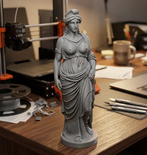 Mô hình tượng nữ thần Hy Lạp cổ đại đầy nghệ thuật cho in 3D - Image 1