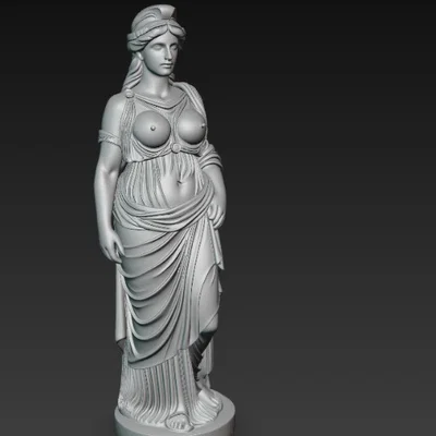 Mô hình tượng nữ thần Hy Lạp cổ đại đầy nghệ thuật cho in 3D