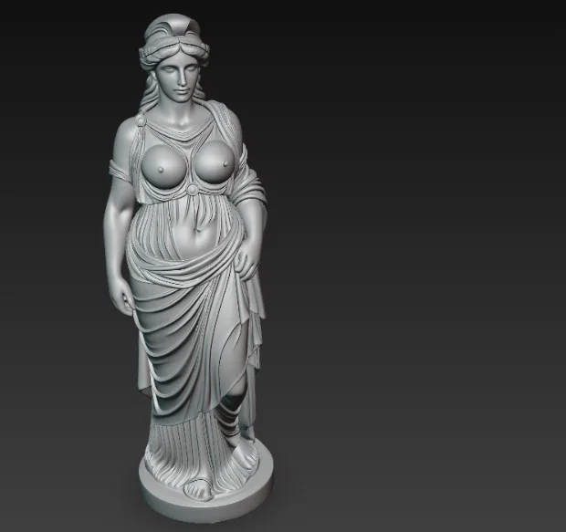 Mô hình tượng nữ thần Hy Lạp cổ đại đầy nghệ thuật cho in 3D - Image 3