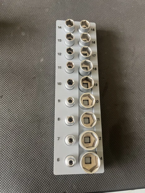 Gridfinity cho bộ tay vặn Wera Zyklop 3/8" 23 chi tiết - Image 1