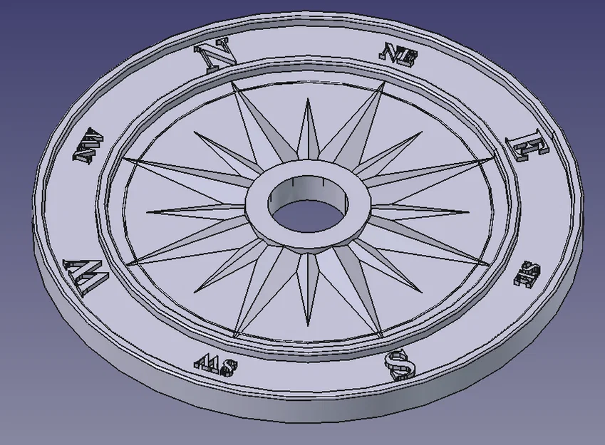 Compass Rose Medallion - Mẫu Huy Hiệu La Bàn Trang Trí Bàn Đẹp Mắt - Image 2