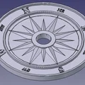 Compass Rose Medallion - Mẫu Huy Hiệu La Bàn Trang Trí Bàn Đẹp Mắt - Thumbnail 2