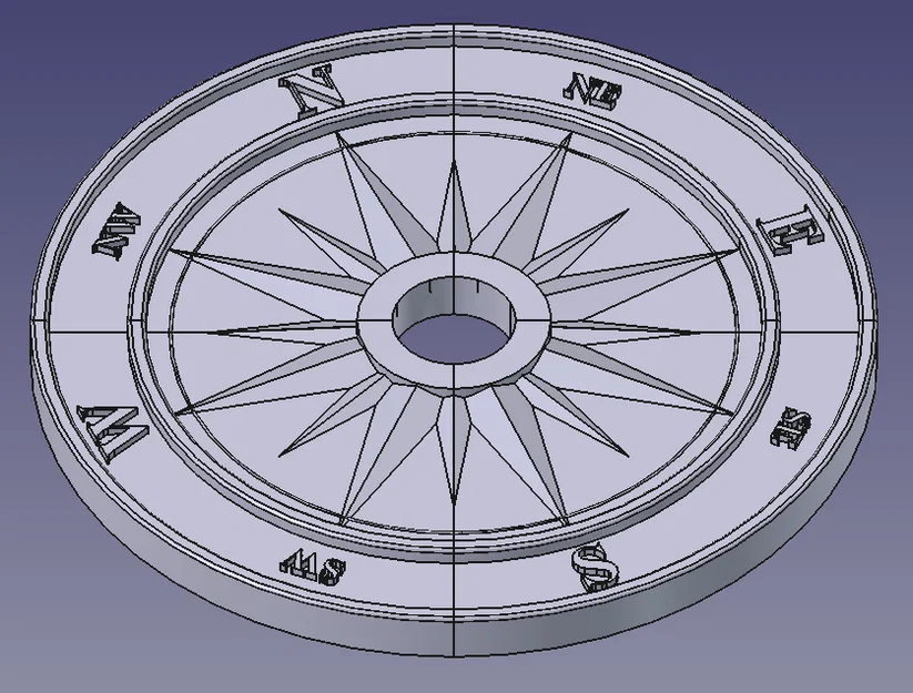 Compass Rose Medallion - Mẫu Huy Hiệu La Bàn Trang Trí Bàn Đẹp Mắt - Image 3