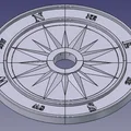 Compass Rose Medallion - Mẫu Huy Hiệu La Bàn Trang Trí Bàn Đẹp Mắt - Thumbnail 3