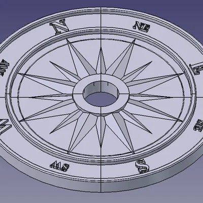 Compass Rose Medallion - Mẫu Huy Hiệu La Bàn Trang Trí Bàn Đẹp Mắt