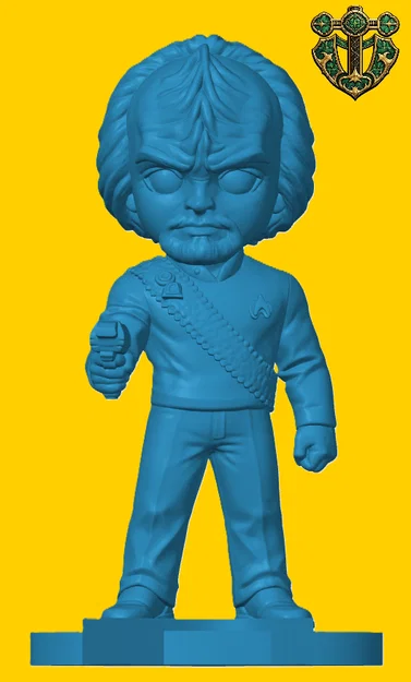 Mô hình Worf phong cách Chibi cho người hâm mộ Star Trek in 3D - Image 1