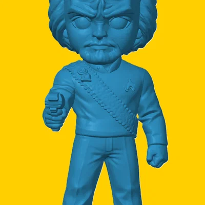 Mô hình Worf phong cách Chibi cho người hâm mộ Star Trek in 3D