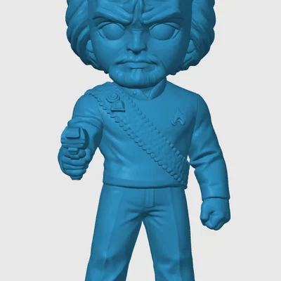 Mô hình Worf phong cách Chibi cho người hâm mộ Star Trek in 3D