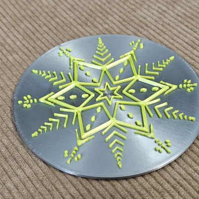 Đế lót ly Snowflake Coaster 1