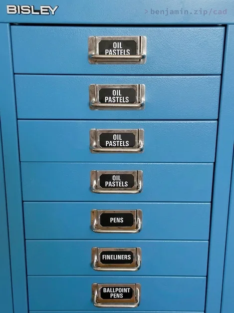 Nhãn dán tùy chỉnh cho tủ Bisley Multidrawer (kèm hướng dẫn căn chỉnh) - Image 1