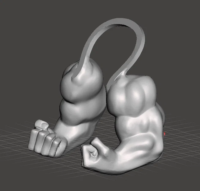 Mô hình tay cơ bắp siêu hài hước cho gà cưng - File in 3D độc đáo - Image 1