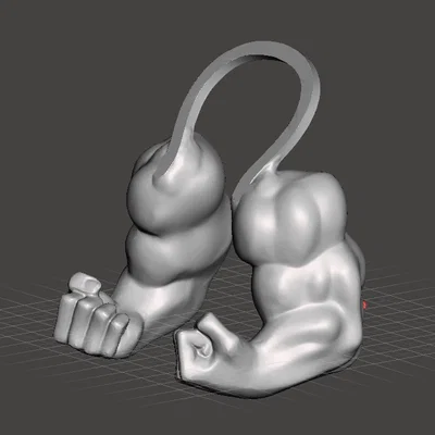 Mô hình tay cơ bắp siêu hài hước cho gà cưng - File in 3D độc đáo