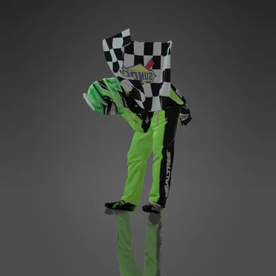 Mô hình 3D Kyle Busch cúi chào (The Busch Bow) cho fan NASCAR