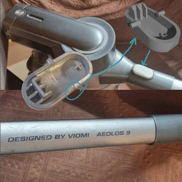 Nút bấm / Lẫy khóa ống nối máy hút bụi Xiaomi Viomi Aeolos 9 - Image 1