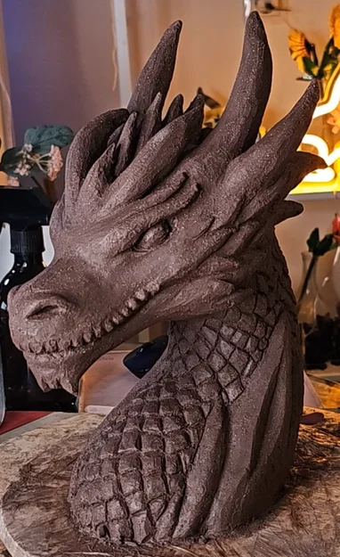Mô hình đầu rồng 3D nghệ thuật độc đáo - Tải file STL miễn phí - Image 1