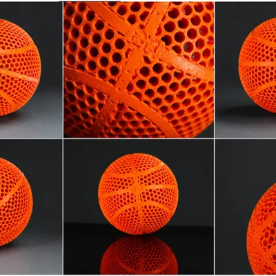 Mô hình quả bóng rổ không hơi (Airless Basketball) độc đáo in 3D