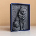 Tranh phù điêu 3D Maine Coon - Thiết kế khung đồng nhất - Thumbnail 5